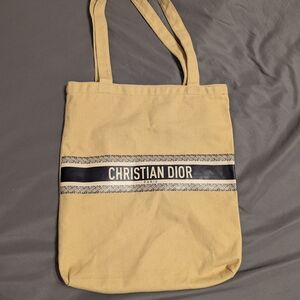 Dior Beige Canvas Tote Bag